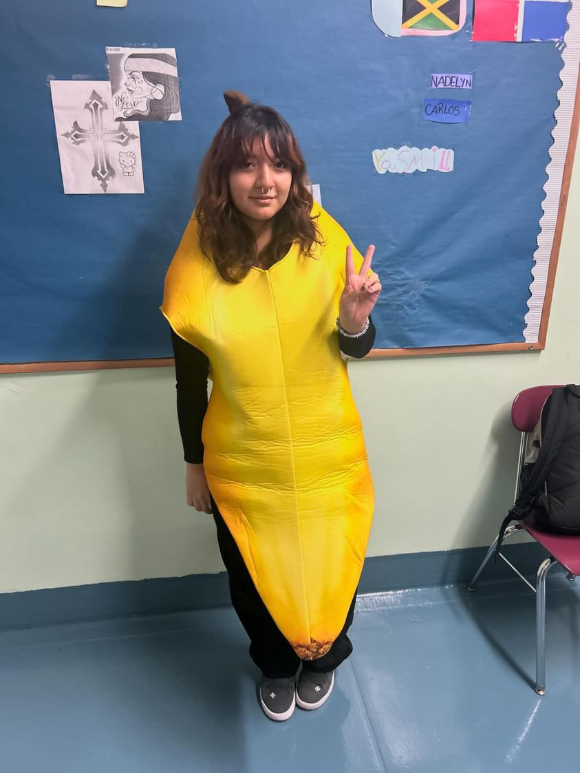 Junior Yareli Ramirez dressed as a banana