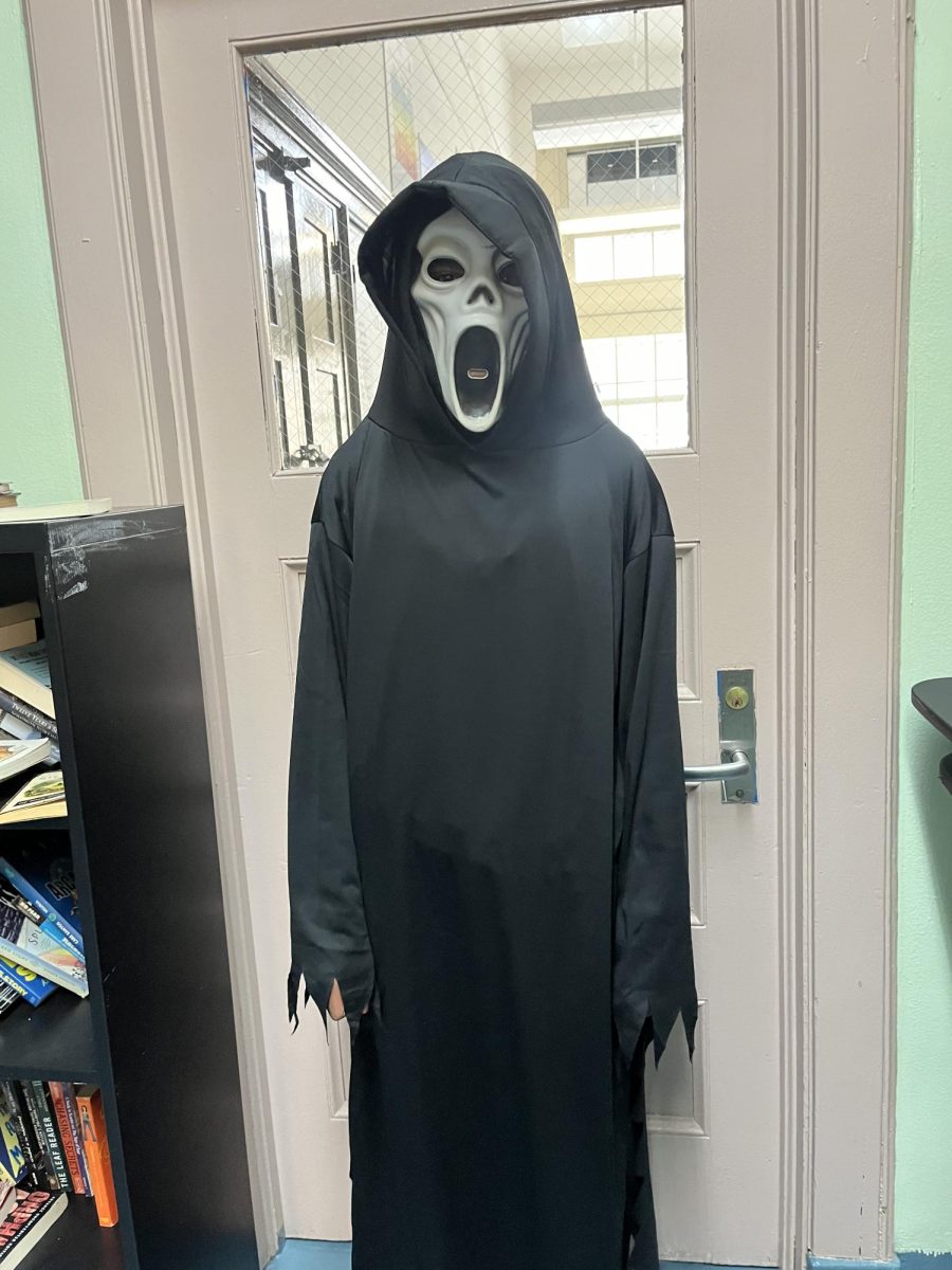 Freshman Mark Ortiz came as Ghostface from Scream